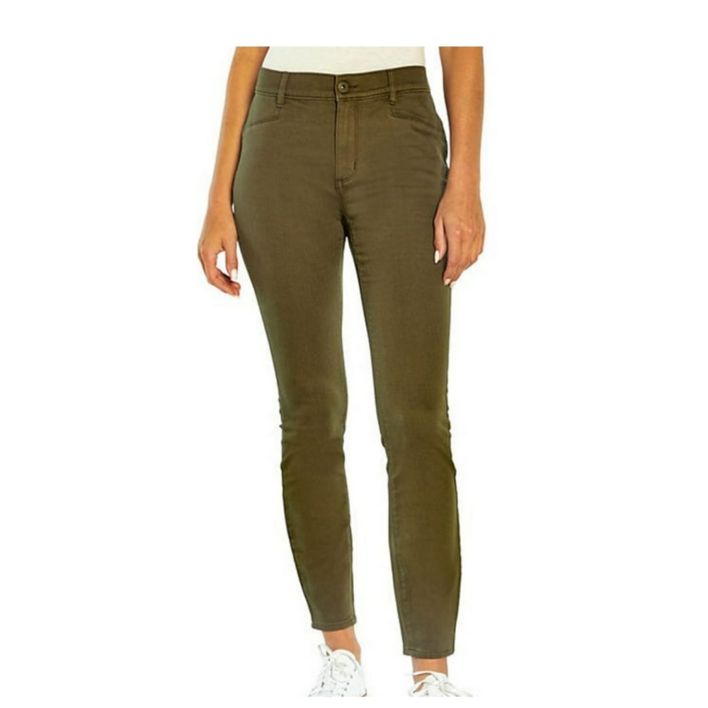 Gap Womens Pants Stretch Skinny, Green Olive Night, Sz 16